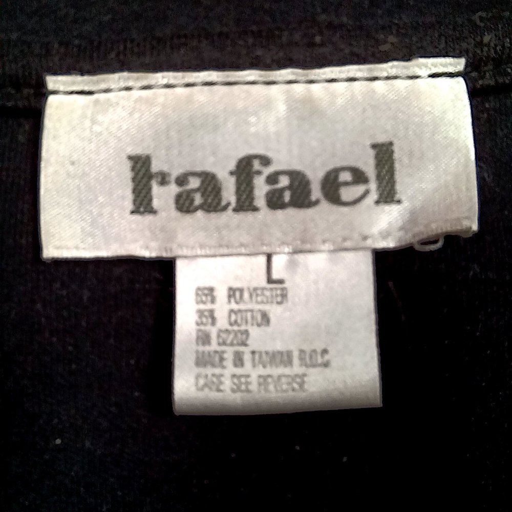 Rafael Womens Black Southwestern Jacket & T-Shirt Large Conchos Liner Zip Up Vtg - Picture 12 of 16